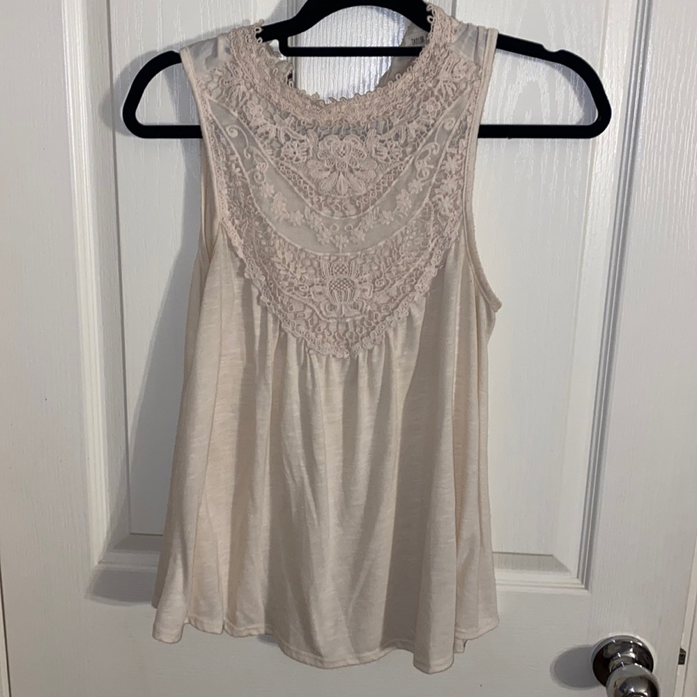 Cream color flattering tank top